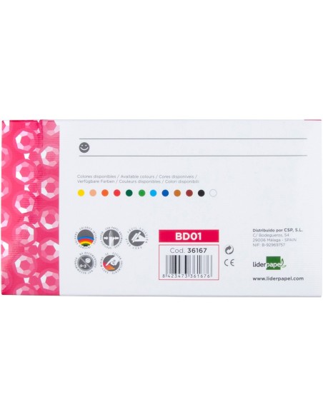 Lapices cera blanda liderpapel caja de 12...
