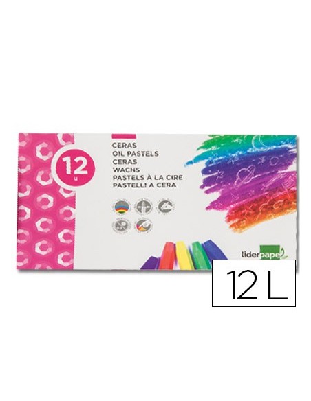 Lapices cera blanda liderpapel caja de 12...