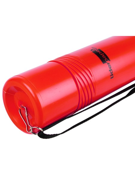 Portaplanos plastico liderpapel diametro 6 cm extensible hasta 80 rojo