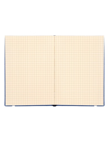 Libreta liderpapel simil piel a5 120 hojas 70g/m2 cuadro 4mm sin margen azul