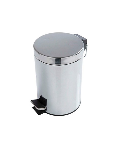 Papelera metalica q-connect con pedal cromada...
