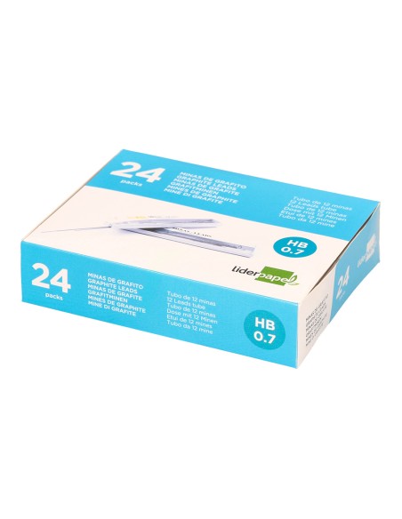 Minas liderpapel grafito 0,7 mm hb tubo de 12 minas