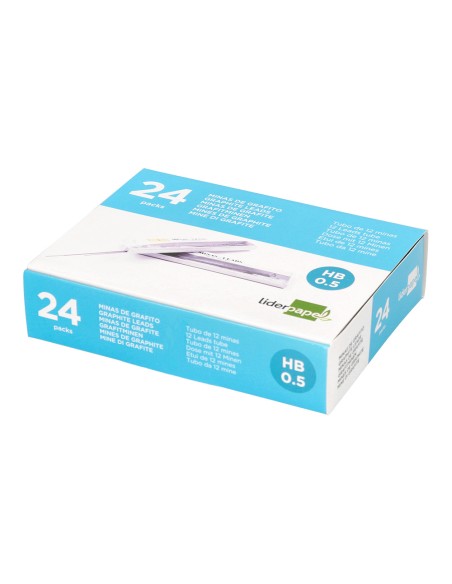 Minas liderpapel grafito 0,5 mm hb tubo de 12 minas