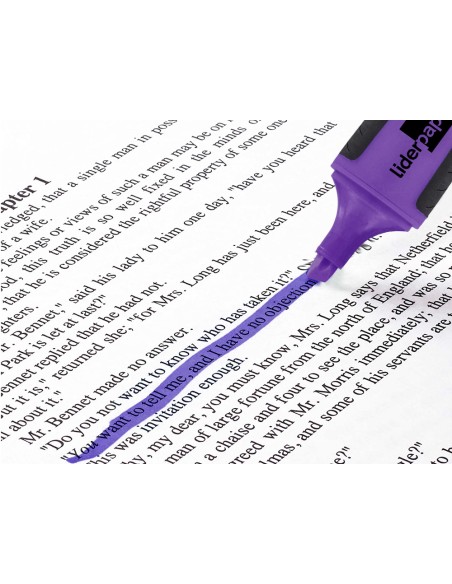 Rotulador liderpapel mini fluorescente violeta