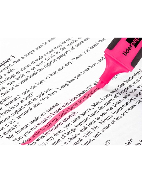 Rotulador liderpapel mini fluorescente rosa