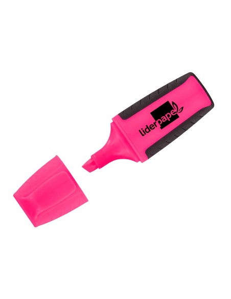 Rotulador liderpapel mini fluorescente rosa