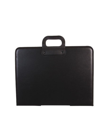 Cartera portadocumentos q-connect negra con asa...