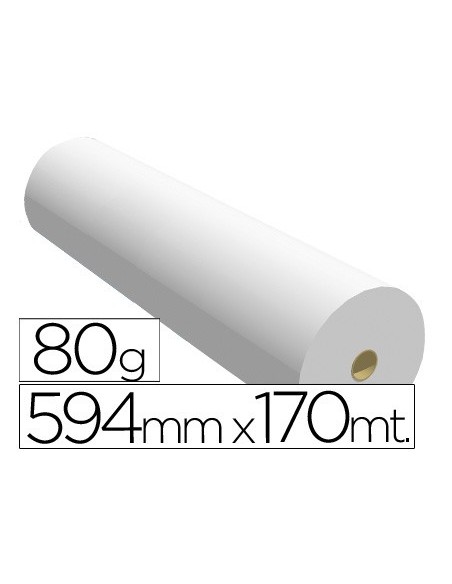 Papel reprografia ppc para plotter 594x170mt 80 gr