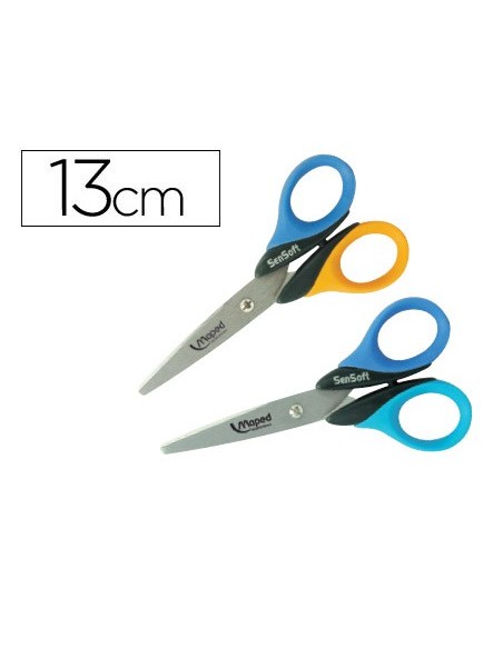 Tijera escolar maped sensoft 13 cm