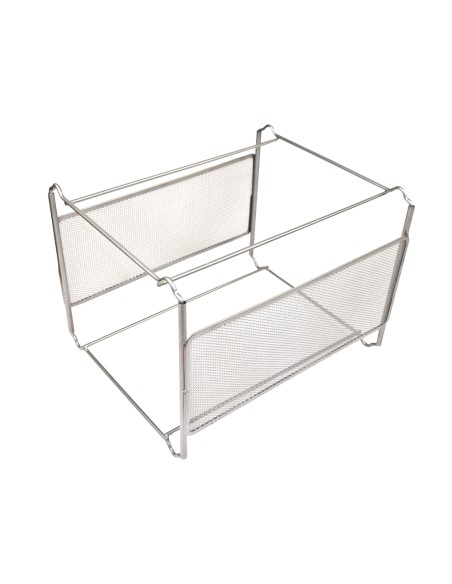 Soporte para carpetas colgante q-connect kf00832 rejilla plata metalico 335x285x250 mm para carpetas din a4