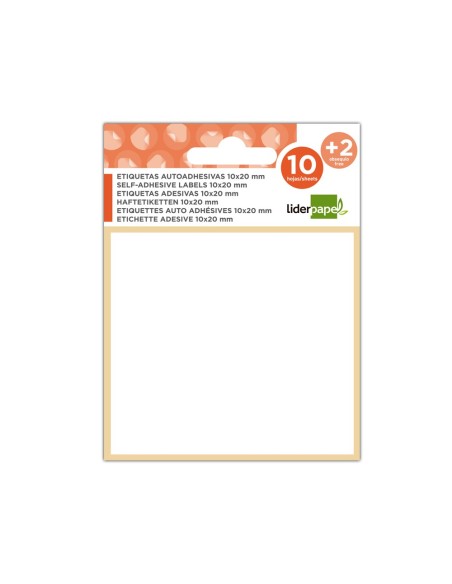 Etiquetas liderpapel sobre de 10 h. + 2 h....