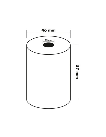 Rollo sumadora termico q-connect 57 mm ancho x...