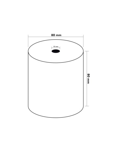 Rollo sumadora termico q-connect 80 mm ancho x...