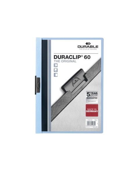 Carpeta duraclip dossier pinza lateral azul...