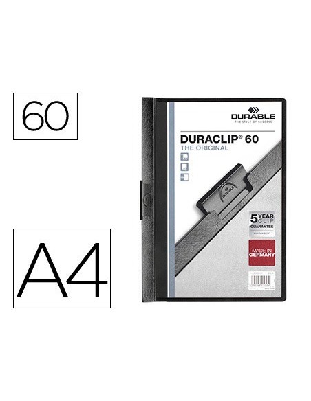 Carpeta duraclip dossier pinza lateral negro...