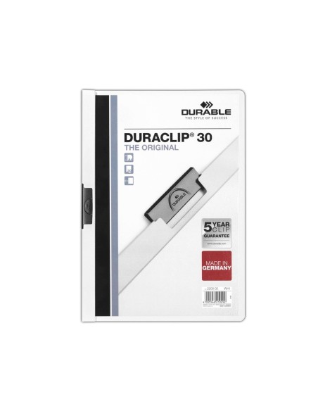 Carpeta duraclip dossier pinza lateral blanco...