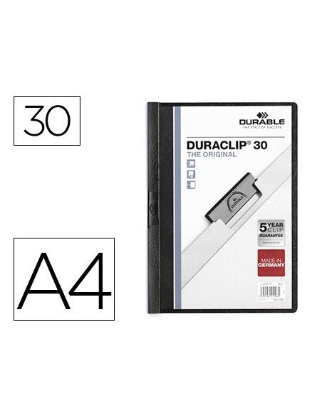 Carpeta duraclip dossier pinza lateral negro...