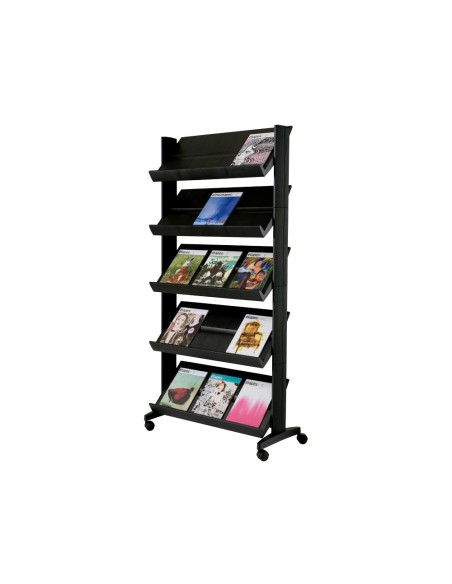 Expositor paperflow de suelo movil metalico con...