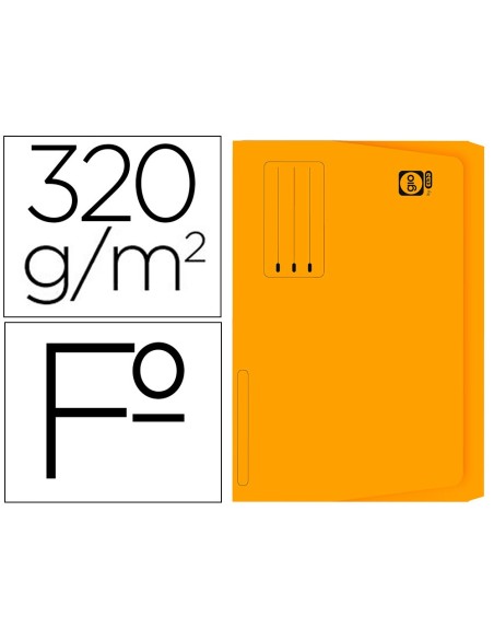 Subcarpeta cartulina gio folio pocket naranja...