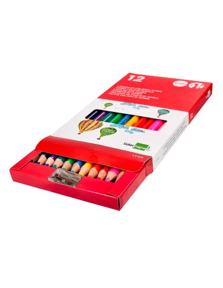 Lapices de colores liderpapel jumbo con...
