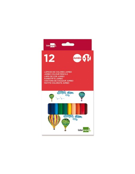 Lapices de colores liderpapel jumbo con...