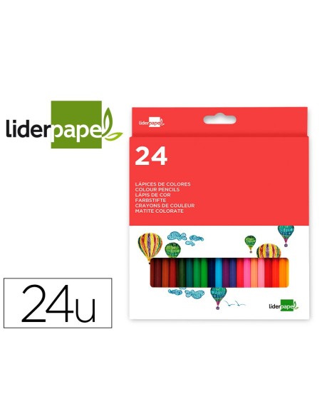 Lapices de colores liderpapel caja de 24...