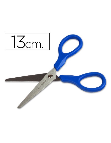 Tijera escolar q-connect inoxidable 5\" 13 cm