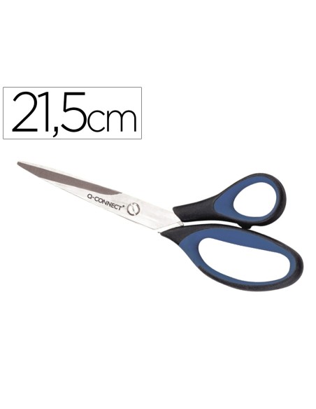 Tijera oficina q-connect mango caucho 8\" 21'5...