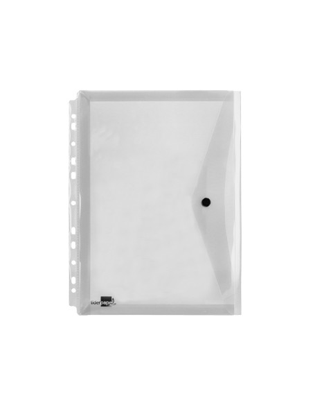 Carpeta liderpapel dossier broche 36664 polipropileno din a4 pack de 5 incolora transparente multitaladro