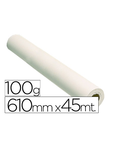 Papel reprografia grafic 100 grs. para plotter -papel estucado blanco mate 610x45 mts. 1440 dpi