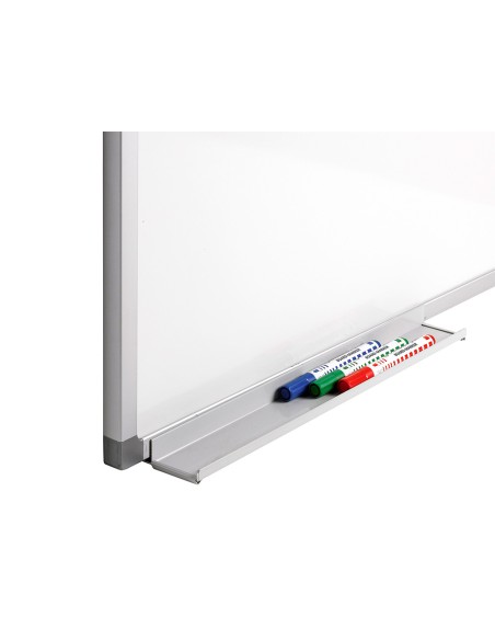 Pizarra blanca q-connect laminada marco de aluminio 200x100 cm