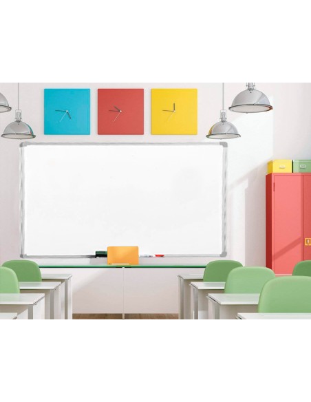 Pizarra blanca q-connect lacada magnetica marco de aluminio 200x100 cm