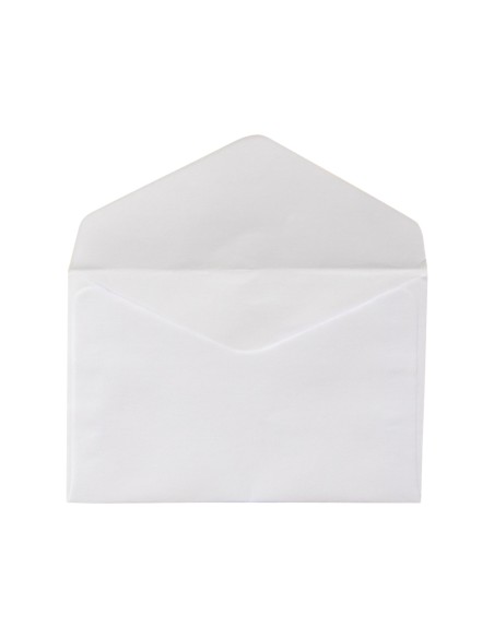 Sobre liderpapel n.21 blanco c6 114x162 mm engomado solapa de pico caja de 500 unidades