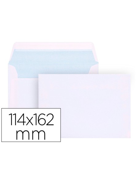 Sobre liderpapel n.19 blanco c6 114x162 mm tira...