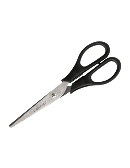 Tijera oficina q-connect inoxidable 7\" 17 cm blister