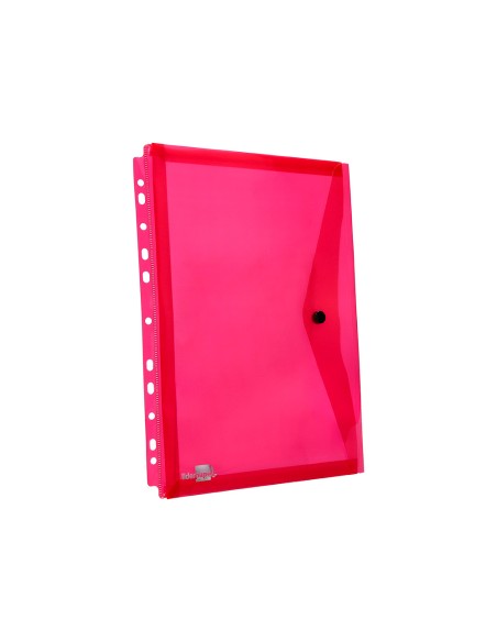 Carpeta liderpapel dossier broche 36669 polipropileno din a4 pack de 5 col.surtidos transparente multitaladro
