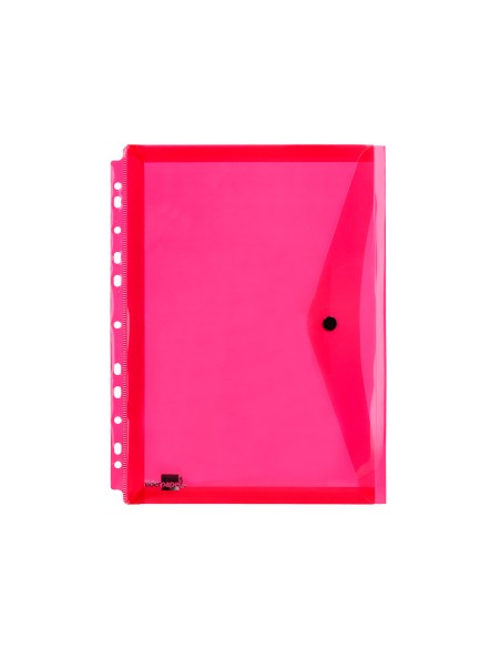 Carpeta liderpapel dossier broche 36669 polipropileno din a4 pack de 5 col.surtidos transparente multitaladro