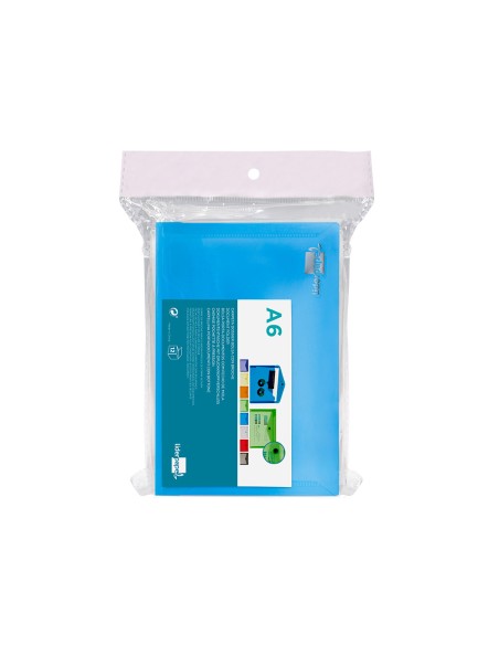 Carpeta liderpapel dossier broche 44232 polipropileno din a6 azul translucido