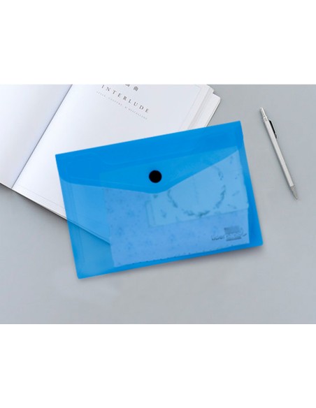 Carpeta liderpapel dossier broche 44232 polipropileno din a6 azul translucido
