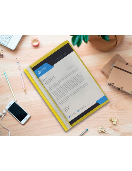 Carpeta dossier fastener plastico q-connect din...