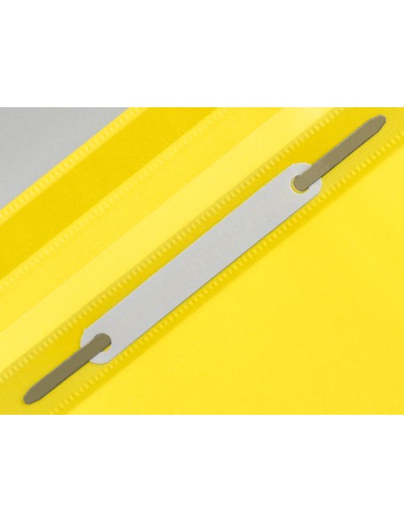 Carpeta dossier fastener plastico q-connect din a4 amarilla