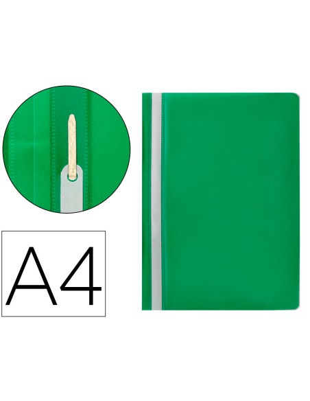 Carpeta dossier fastener plastico q-connect din a4 verde