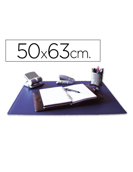 Vade sobremesa q-connect azul polipropileno azul 50x63 cm