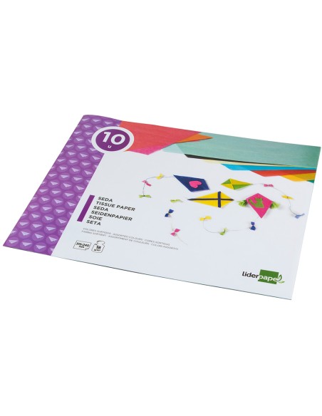 Bloc trabajos manuales liderpapel seda 240x315mm 10 hojas colores surtidos