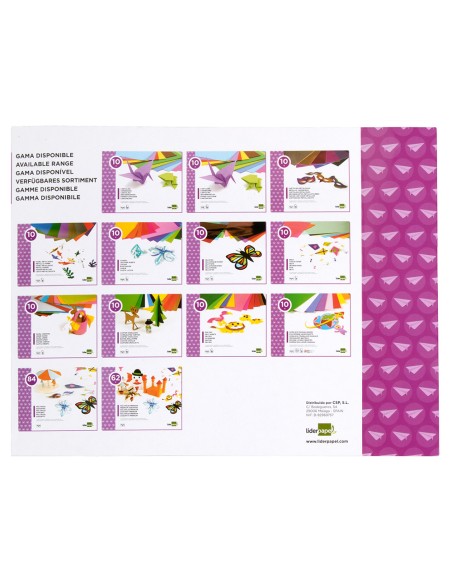 Bloc trabajos manuales liderpapel celofan 240x315mm 10 hojas colores surtidos
