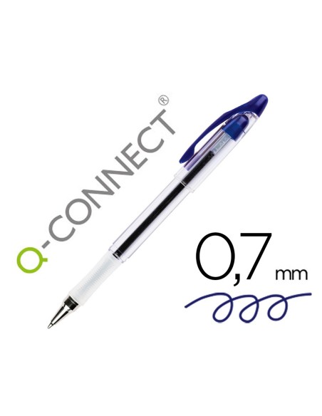Boligrafo q-connect delta azul sujecion de...