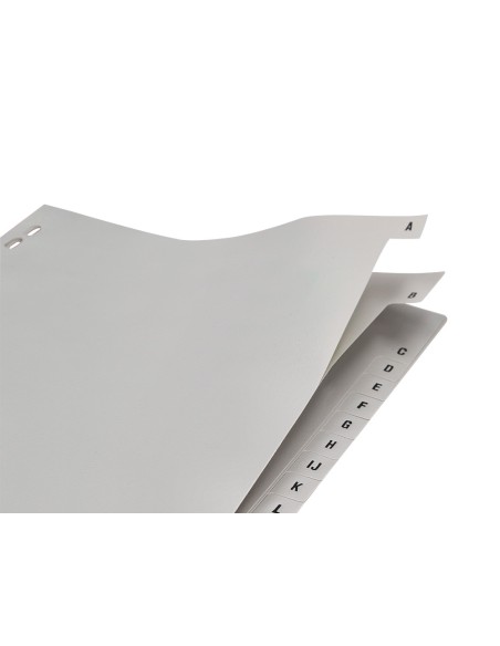 Separador alfabetico q-connect plastico a-z din a4 multitaladro