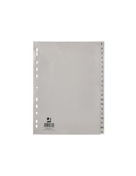 Separador alfabetico q-connect plastico a-z din a4 multitaladro