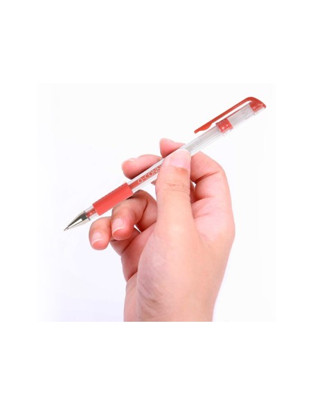 Boligrafo q-connect tinta gel rojo 0,7 mm...