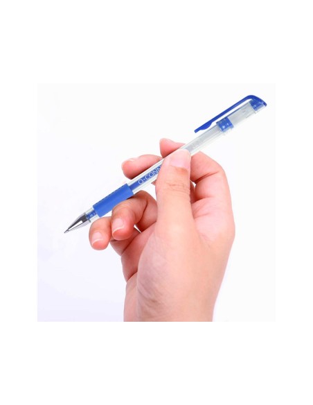 Boligrafo q-connect tinta gel azul 0,7 mm...